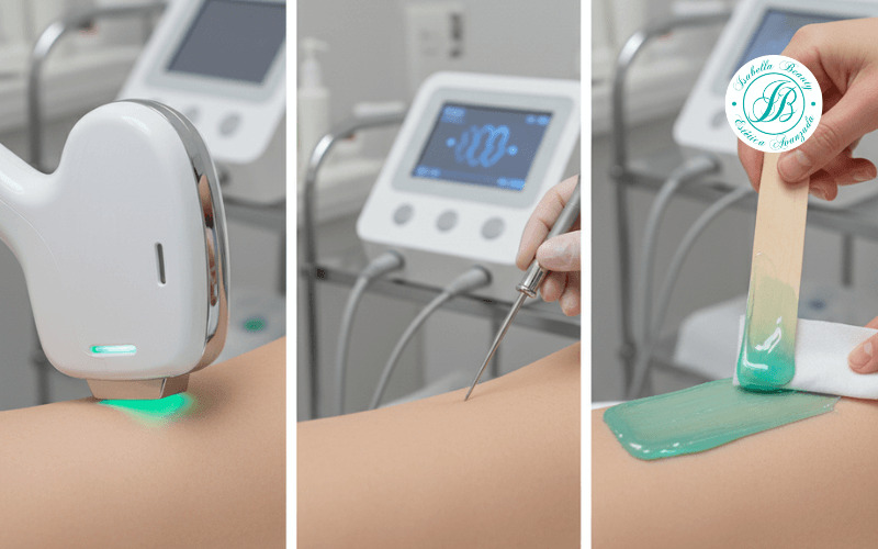 comparacion metodos depilacion laser electrica cera profesional centro estetico